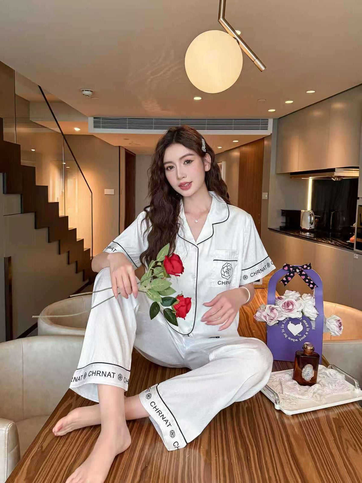 White C PJ Set